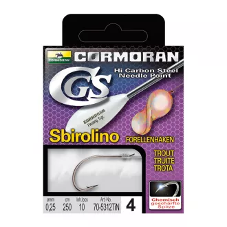 Cormoran CGS Vorfach mit Sbirolinohaken 5312 TIN - Gr 12 - 0,16 mm