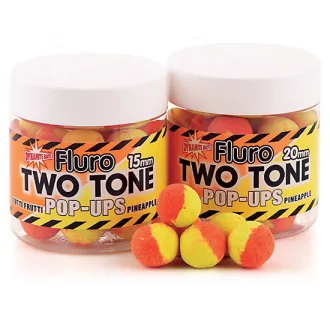 Dynamite Baits Fluro Two Tone Pop Ups - Tutti Frutti & Pineapple - 15 mm