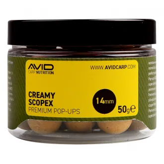 Avid Carp Creamy Scopex Pop Ups 50 g 14 mm