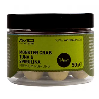 Avid Carp Monster Crab-Tuna & Spirulina Pop Ups 50 g 14 mm
