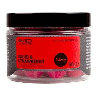 Avid Carp Squid & Strawberry Pop Ups 50 g 14 mm