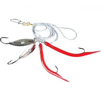 Balzer 71° North Gummi Makk-Dorschblinker System Klein 2+2 Haken Japanrot