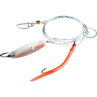 Balzer 71° North Gummi Makk-Dorschblinker System Groß 1+1 Haken Japanrot