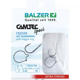 Balzer Camtec Speci Feeder mit Madenring 80 cm #10 0,24 mm