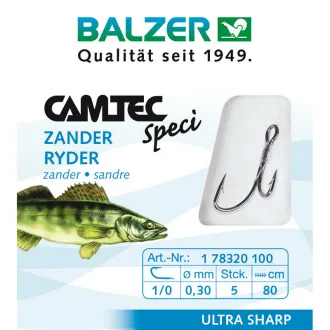 Balzer Camtec Zander Ryderhaken 80 cm #4 0,25 mm