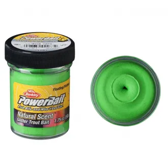 Berkley Powerbait Trout Bait Floating Natural EU Glitter 50 g Garlic Spring Green