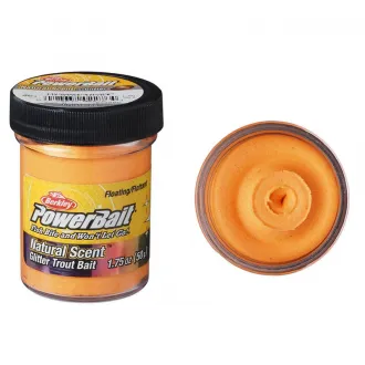 Berkley Powerbait Trout Bait Floating Natural EU Glitter 50 g Crustacean Fluo Orange