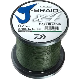 DAIWA J-Braid X4 Dunkelgrün Meterware - 0,10 mm - 3,8 kg