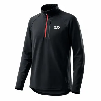 DAIWA BREATHMAGIC Half-Zip Jacket - Black/Red