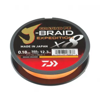 DAIWA J-Braid Expedition X8E Smash Orange Meterware 0,13 mm 8,4 kg