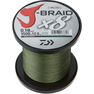 DAIWA J-Braid x8 Meterware Dunkelgrün - 0,56 mm - 65,0 kg