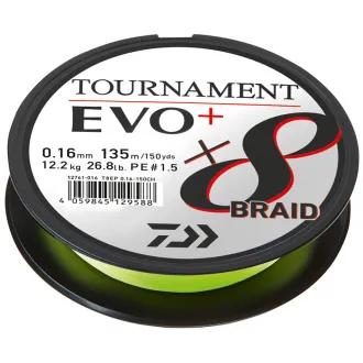 DAIWA Tournament X8 Braid Evo+ Chartreuse 135 m 0,10 mm 6,7 kg