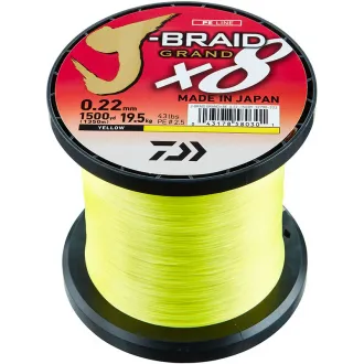 DAIWA J-Braid Grand X8 Yellow Meterware 0,06 mm 5,0 kg