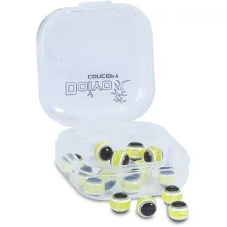 Doiyo Szuki Eyed Glass Beads Yellow 10 mm 