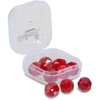 Doiyo Szuki Faceted Glass Beads Red 6 mm