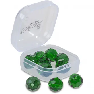 Doiyo Szuki Faceted Glass Beads Green 10 mm