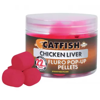Dynamite Baits Catfish Chicken Liver Fluro Pop-Up Pellets 22 mm