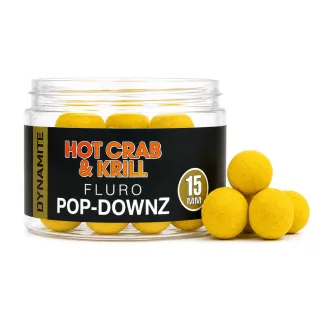 Dynamite Baits Hot Crab & Krill Fluro Pop-Downz 15 mm
