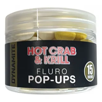 Dynamite Baits Hot Crab & Krill Fluro Pop-Ups 15 mm