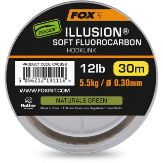 FOX Illusion Soft Fluorocarbon Naturals Green 30 m 12 lb 5,5 kg 0,30 mm