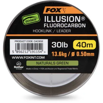FOX Illusion Fluorocarbon Naturals Green 40 m 30 lb 13,6 kg 0,50 mm