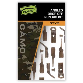FOX Edges Camo Angled Drop Off Run Rig Kit 5 Stück