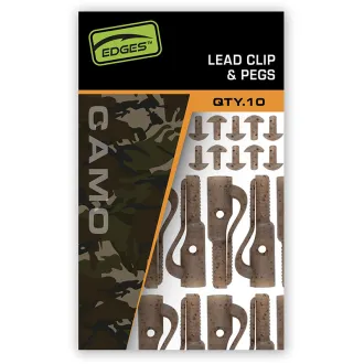 FOX Edges Camo Lead Clip + Pegs 10 Stück