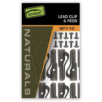 FOX Edges Naturals Lead Clip + Pegs 10 Stück