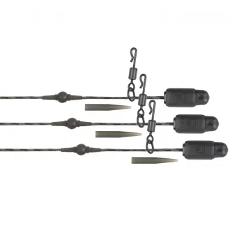 FOX Edges Naturals Heli-Clip Rigs 50 lb Copper Core 3 Stück