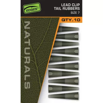 FOX Edges Naturals Lead Clip Tail Rubbers Size 7