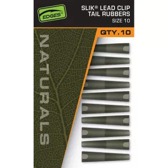 FOX Edges Naturals Slik Lead Clip Tail Rubbers Size 10