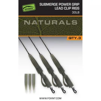 FOX Edges Naturals Submerge Power Grip Lead Clip Rigs 30 lb