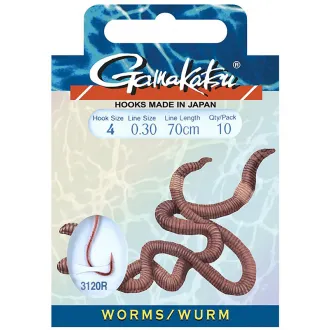 Gamakatsu BKS-3120R Worm 70 cm - 0,25 mm - 6