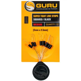 Guru Super Tight Line Stops Squared Black Medium