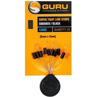 Guru Super Tight Line Stops Squared Black Large