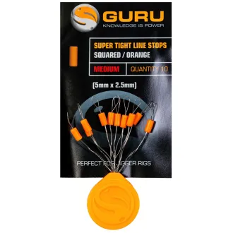 Guru Super Tight Line Stops Squared Orange Medium