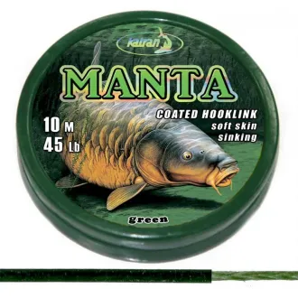 Katran Manta Coated Braided Hooklink 45 lb 10 m Green