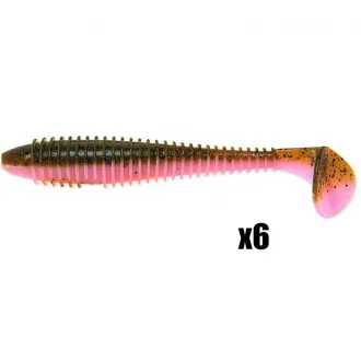 Keitech FAT Swing Impact 3,8 Inch Motoroil/Pink