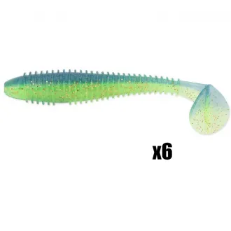 Keitech FAT Swing Impact 3,8 Inch Lime/Blue
