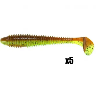 Keitech FAT Swing Impact 4,8 Inch Motoroil/Chartreuse