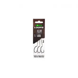 Korda Loop Rigs Klor Size 4 Barbless 30 lb