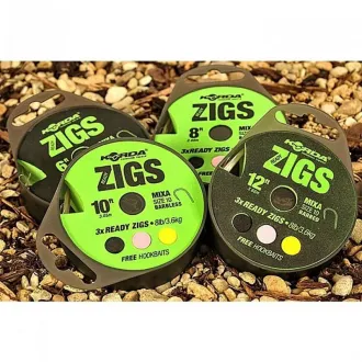 Korda Ready Zigs Barbed - 180 cm Barbless
