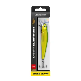 Lieblingsköder Zander/Hecht-Wobbler 100 F2 Green Lemon