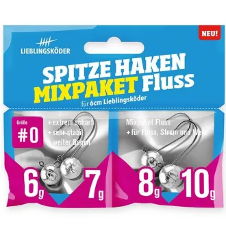 Lieblingsköder Spitze Haken #0 - Mixpaket Fluss