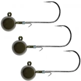 #LMAB Tungsten Round Jig Green Pumpkin #2 3,5 g