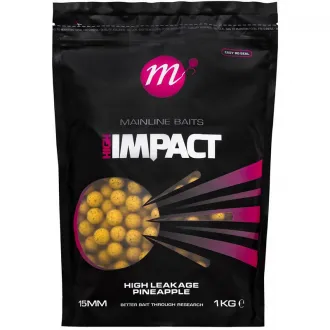 Mainline Baits Hi Impact Boilies High Leakage Pineapple 1 kg 15 mm