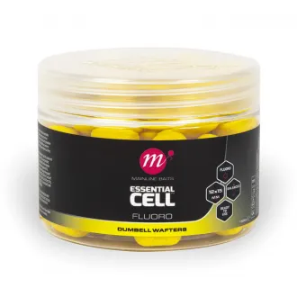 Mainline Baits Essential Cell Fluoro Dumbell Wafters 12 x 15 mm Yellow