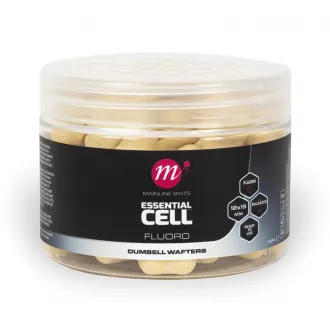 Mainline Baits Essential Cell Fluoro Dumbell Wafters 12 x 15 mm White