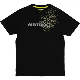Matrix Hex Print T-Shirt Black