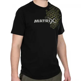 Matrix Hex Print T-Shirt Black